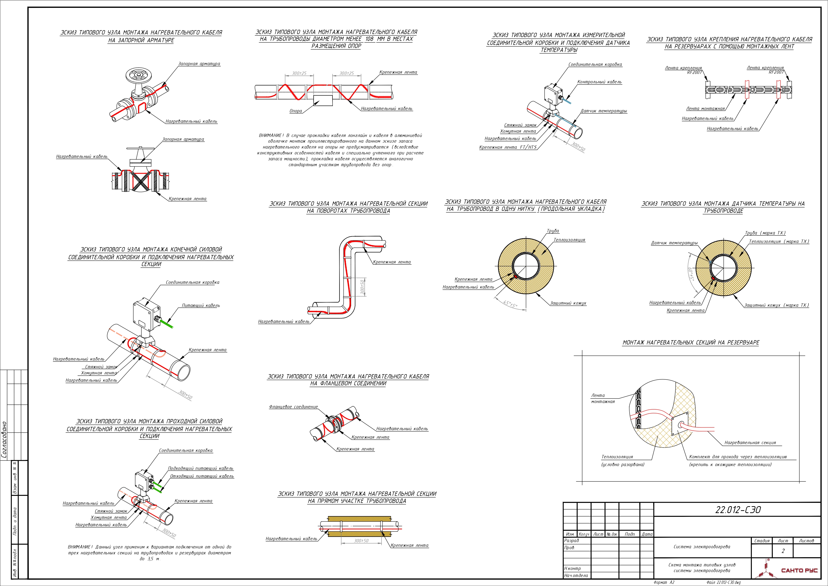 Система электрообогрева трубопроводов